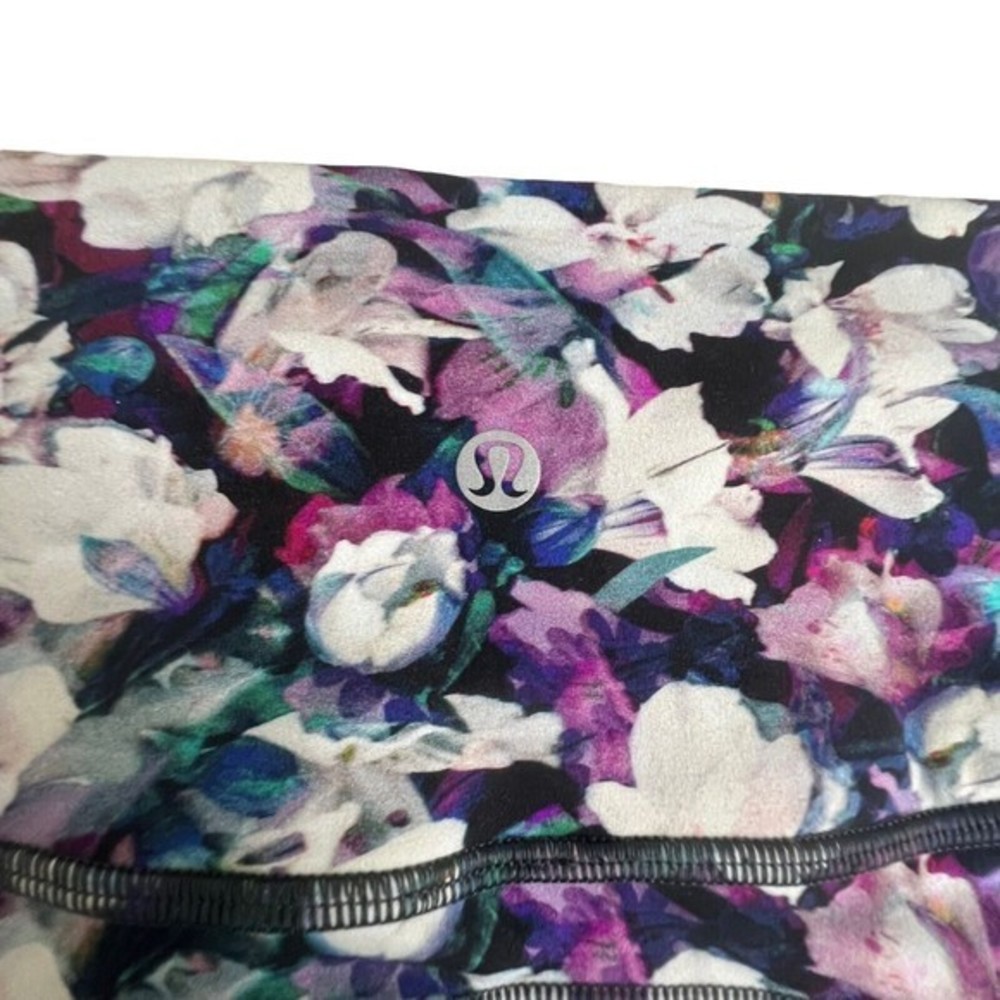 Lululemon Womens Mid Rise Full Length‎ Floral Everlux In Movement Tight 25" 4 - Picture 6 of 10